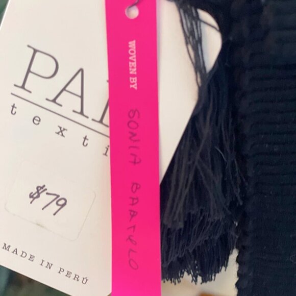 NEW Handwoven Textile Black and White Woven Purse NWT - Picture 7 of 11